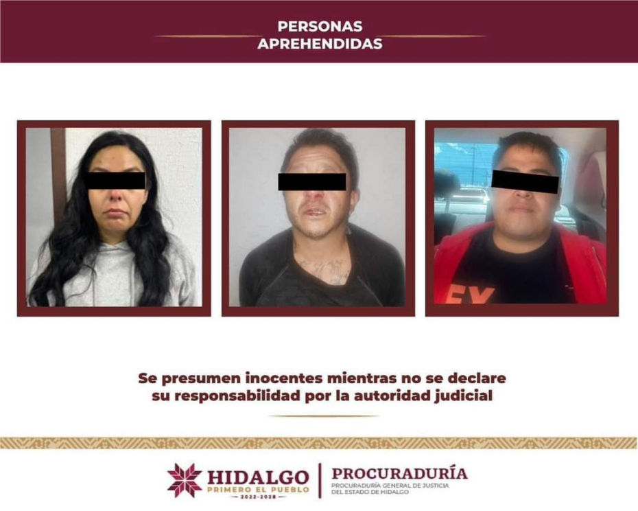 Aprehenden a presuntos responsables del triple feminicidio que conmocionó a Hidalgo