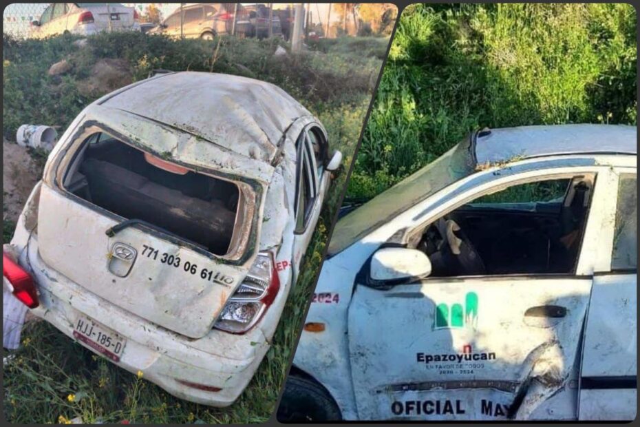 En la Pachuca-Sahagún: fallece mujer en trágico accidente de vehículo oficial de Epazoyucan