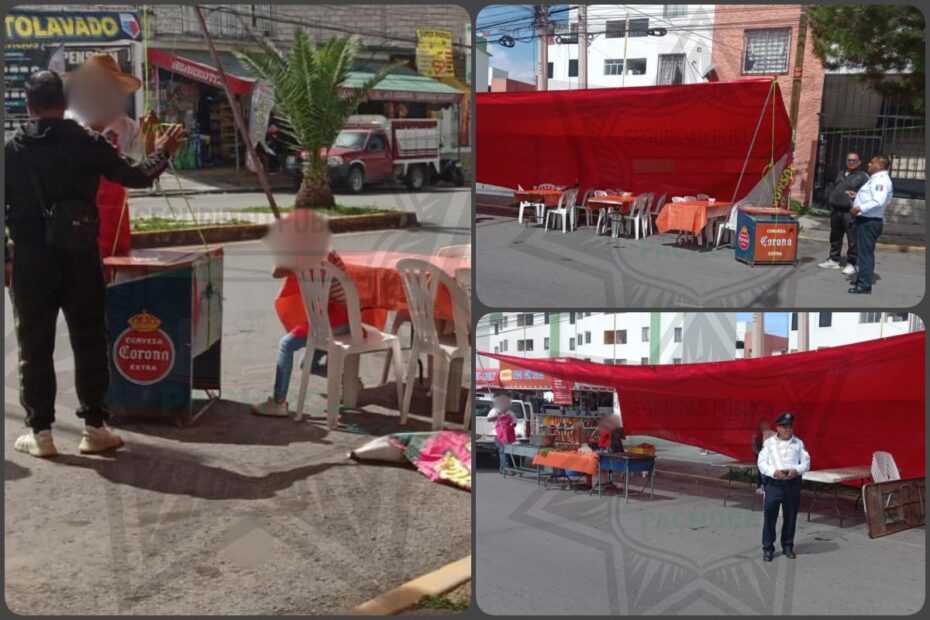 Retiran puesto de barbacoa que invadía la vía pública en Pachuca