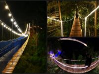 Puentes Colgantes Iluminados, la nueva sensación turística de Mineral del Chico | Fotos y video