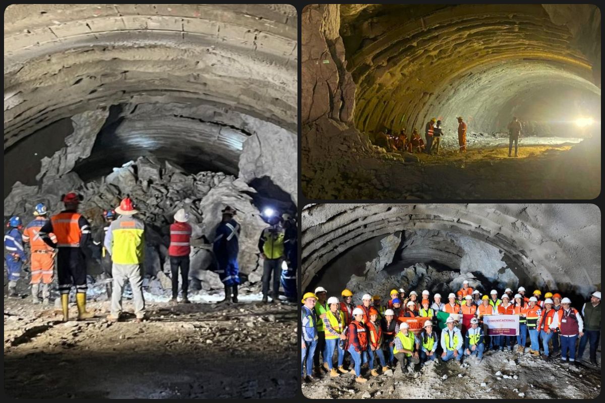 Interconectan espectacular túnel de 275 metros lineales en la carretera Real del Monte - Huasca