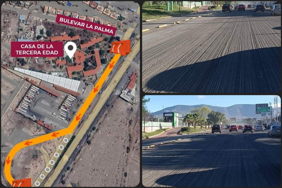 Cerrarán carril por obras de repavimentación a partir de este lunes en bulevar Felipe Ángeles