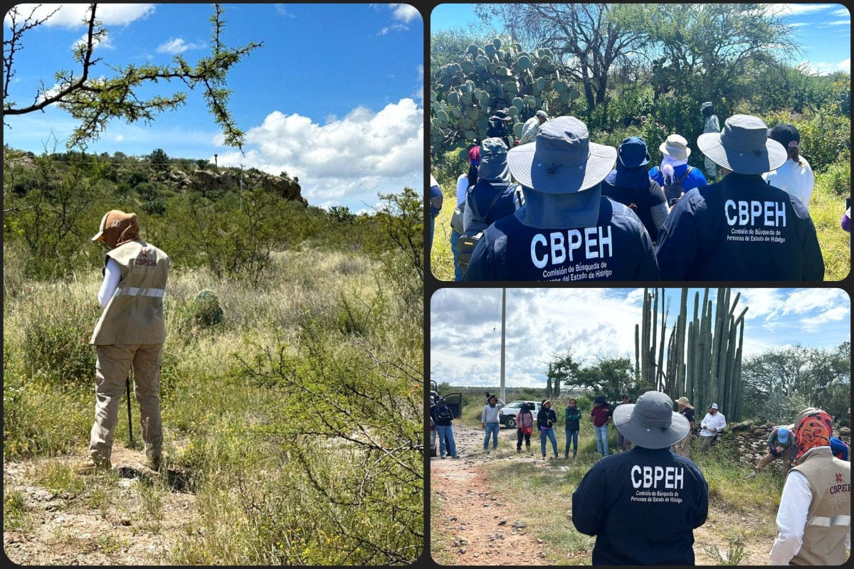 Instituciones y colectivos realizan búsqueda de personas desaparecidas en Pueblos Mágicos de Hidalgo