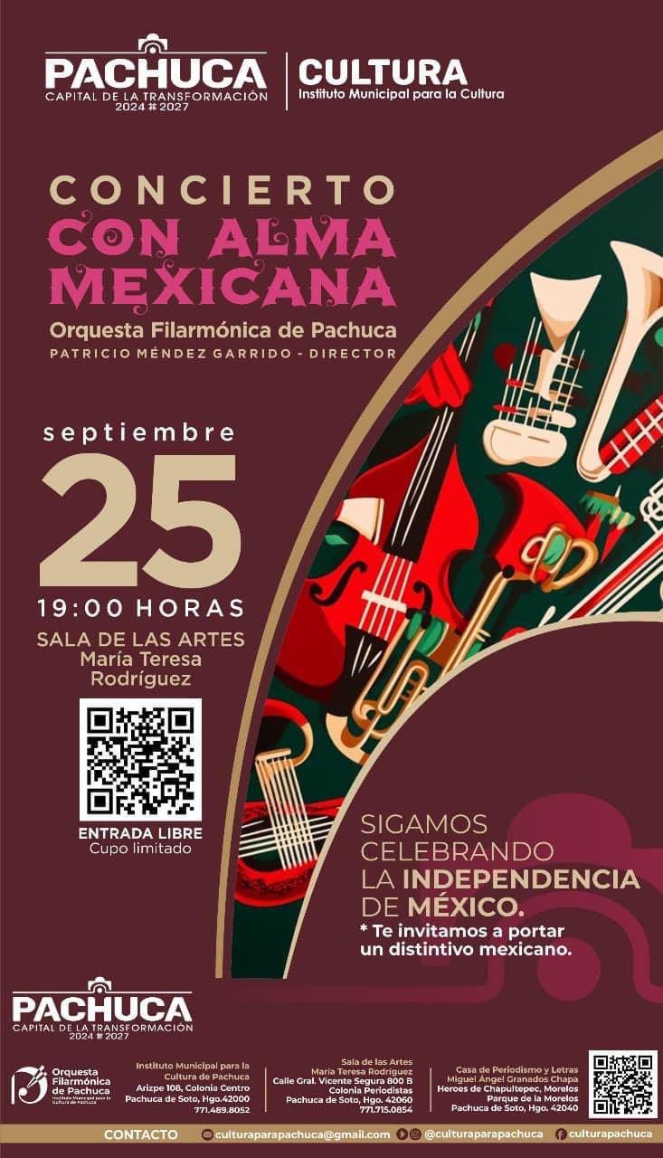 Con Alma Mexicana: no te pierdas este concierto gratuito de la Filarmónica en Pachuca