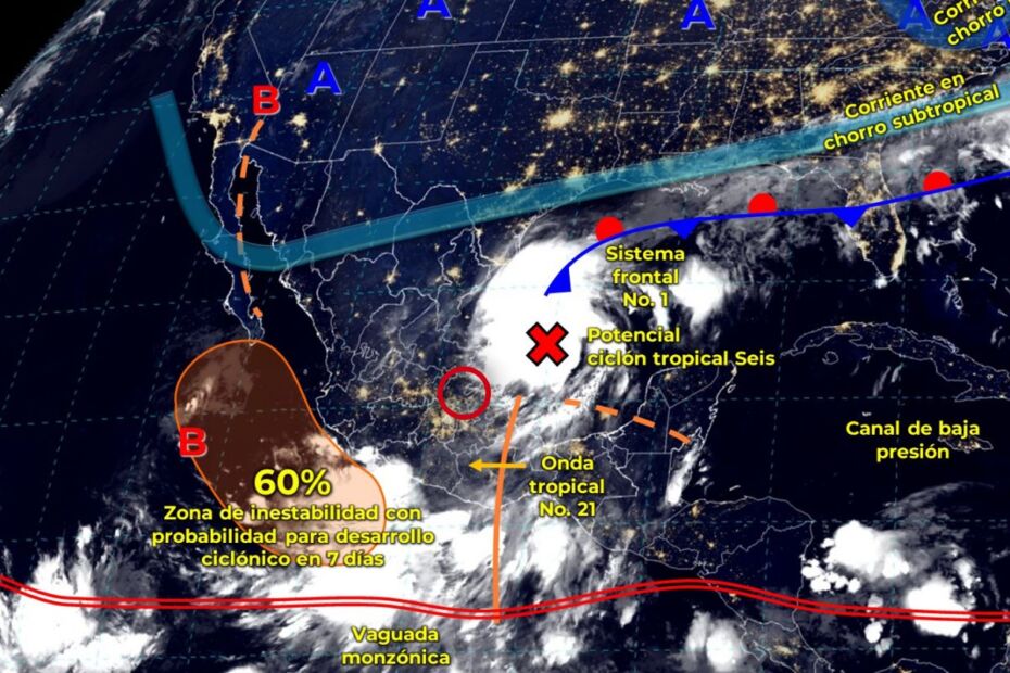 Ciclón Tropical chocará con Frente Frío y afectarán a Hidalgo; autoridades emiten alerta