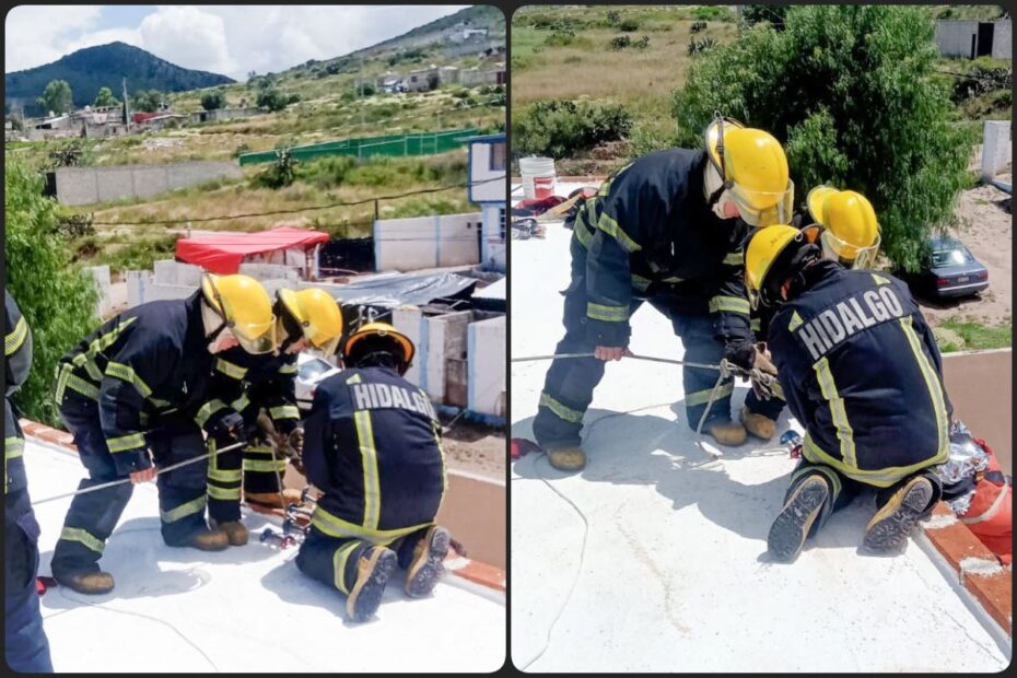 Hombre recibe fuerte descarga eléctrica y es trasladado a hospital de Pachuca