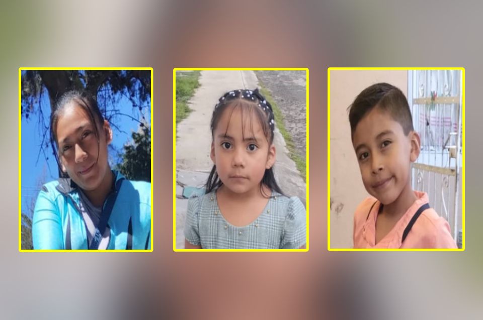 Desaparece joven madre y sus hijos en Pachuca; piden ayuda para encontrarlos