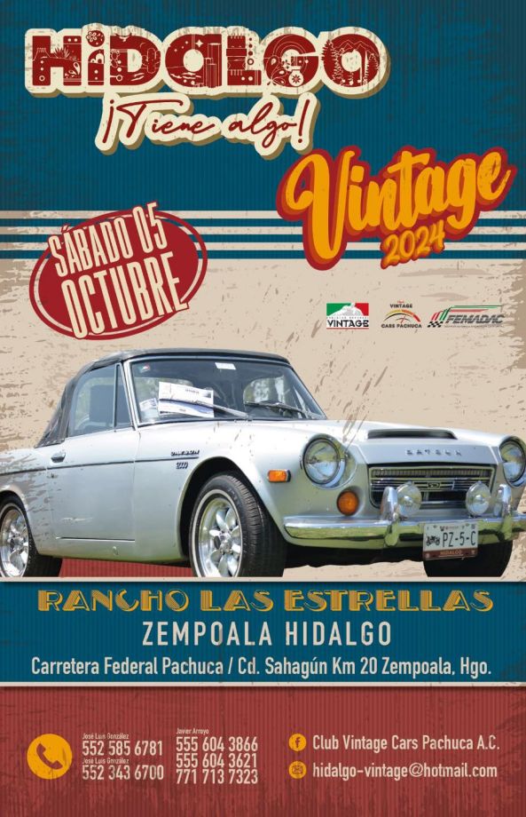 Ya viene Hidalgo Vintage 2024, la gran fiesta de autos clásicos con entrada gratuita