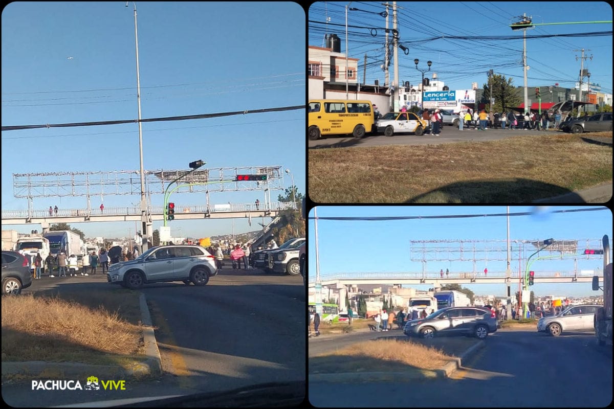 Bloquean bulevar de Pachuca en protesta por construcción de albergue para migrantes