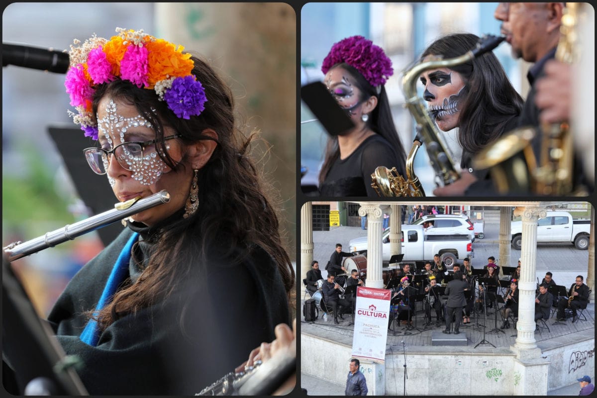 Celebran la vida y la muerte en plaza Independencia con música de la Filarmónica de Pachuca