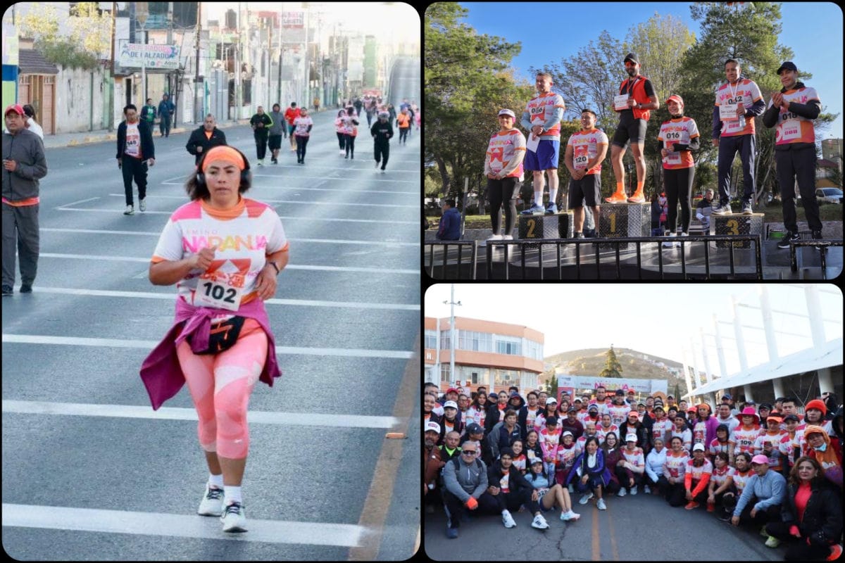 Camino Naranja: más de 300 personas corrieron en Pachuca por la erradicación de la violencia contra la mujer