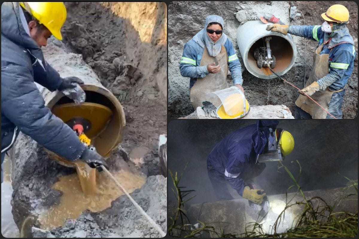 Comienza recuperación de suministro de agua en zonas de Pachuca tras rehabilitación de acueducto