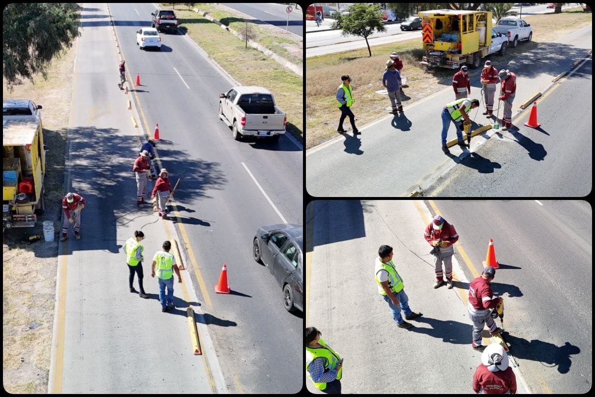 Vuelve delimitación del carril confinado del Tuzobús en el sur de Pachuca