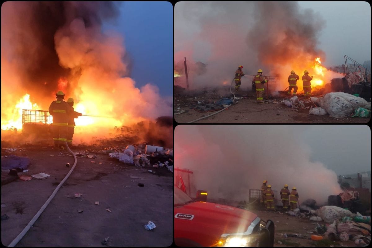 Incendio en El Huixmi: arde recicladora