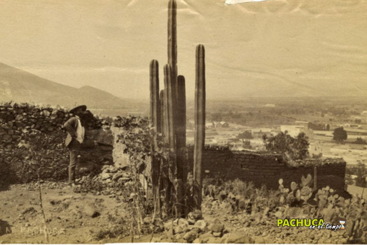 Pachuca en 1885, vista desde el Cerro del Lobo