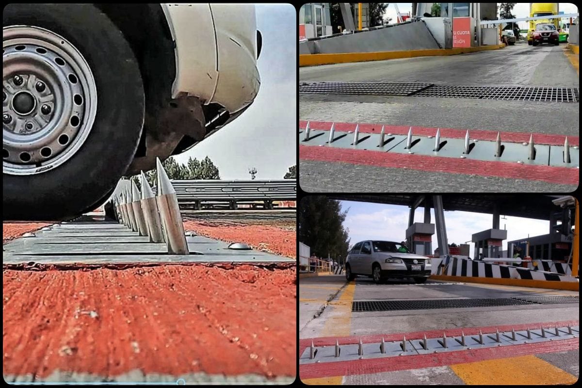 Comienza a operar sistema antielusión con dispositivos ponchallantas en la autopista México-Pachuca