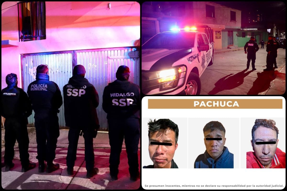 Caen tres presuntos narcomenudistas tras cateo a un domicilio en Pachuca