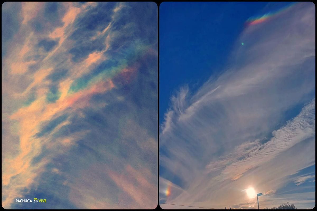 Nubes iridiscentes adornan cielo de Pachuca | FOTOS y VIDEO