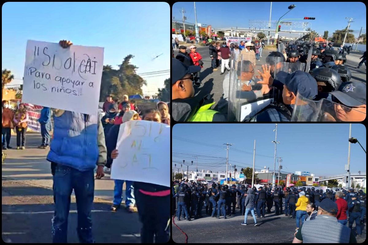 Construcción de albergue confronta a ciudadanos en Pachuca; Seguridad Pública interviene