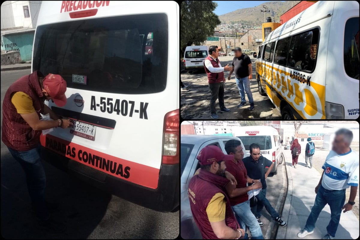 Sancionan a unidades de transporte público involucradas en riña de conductores captada en Pachuca