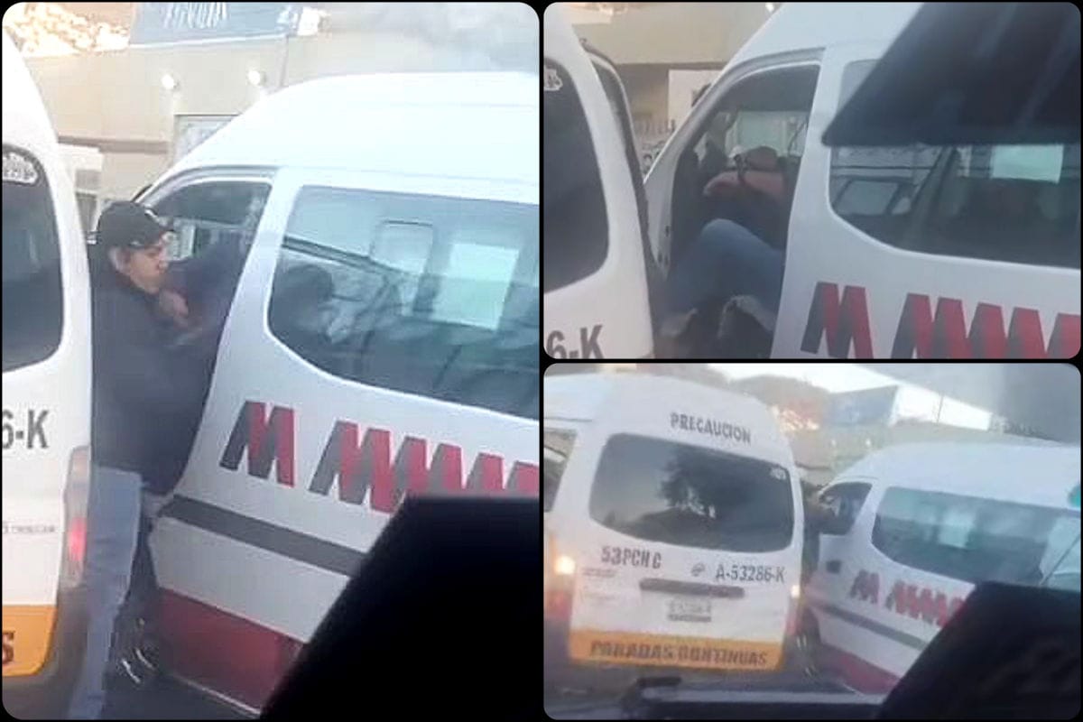 Captan pelea de conductores de transporte público en Pachuca (video)