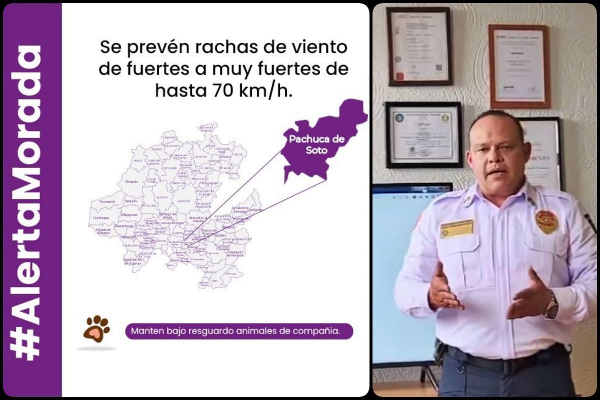 Protección Civil activa ALERTA MORADA en Pachuca