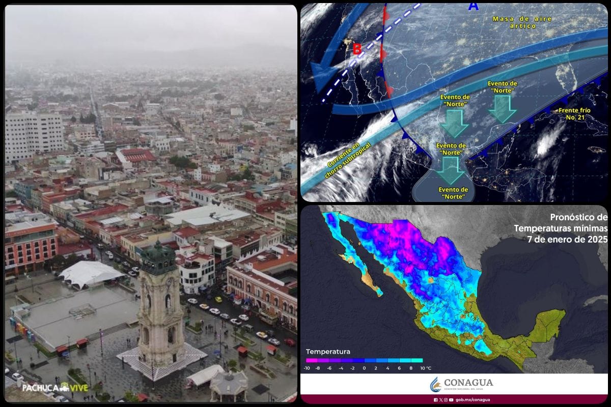 Segunda tormenta invernal traerá lluvias y descenso en la temperatura en Hidalgo