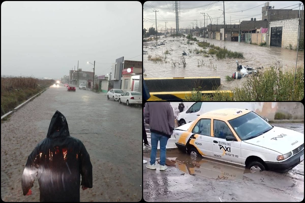 Aguacero causa estragos en la zona metropolitana de Pachuca