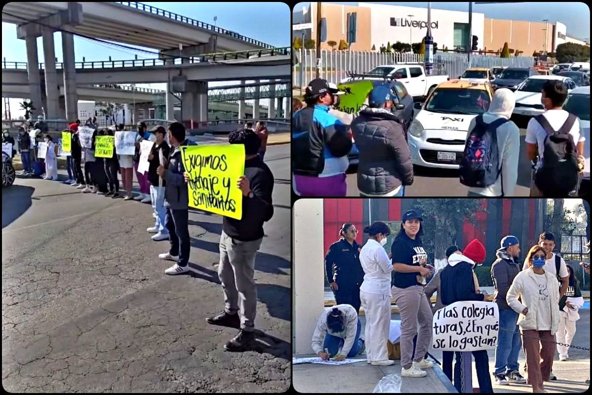 Nueva manifestación estudiantil en Pachuca: jóvenes de la UPP cierran el bulevar Felipe Ángeles