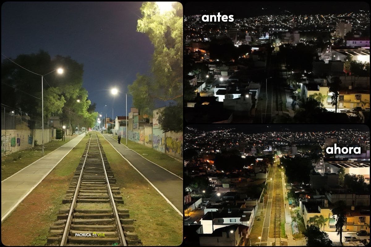 Adiós penumbras: iluminan más de un kilómetro de ciclovía en Pachuca (fotos y video)