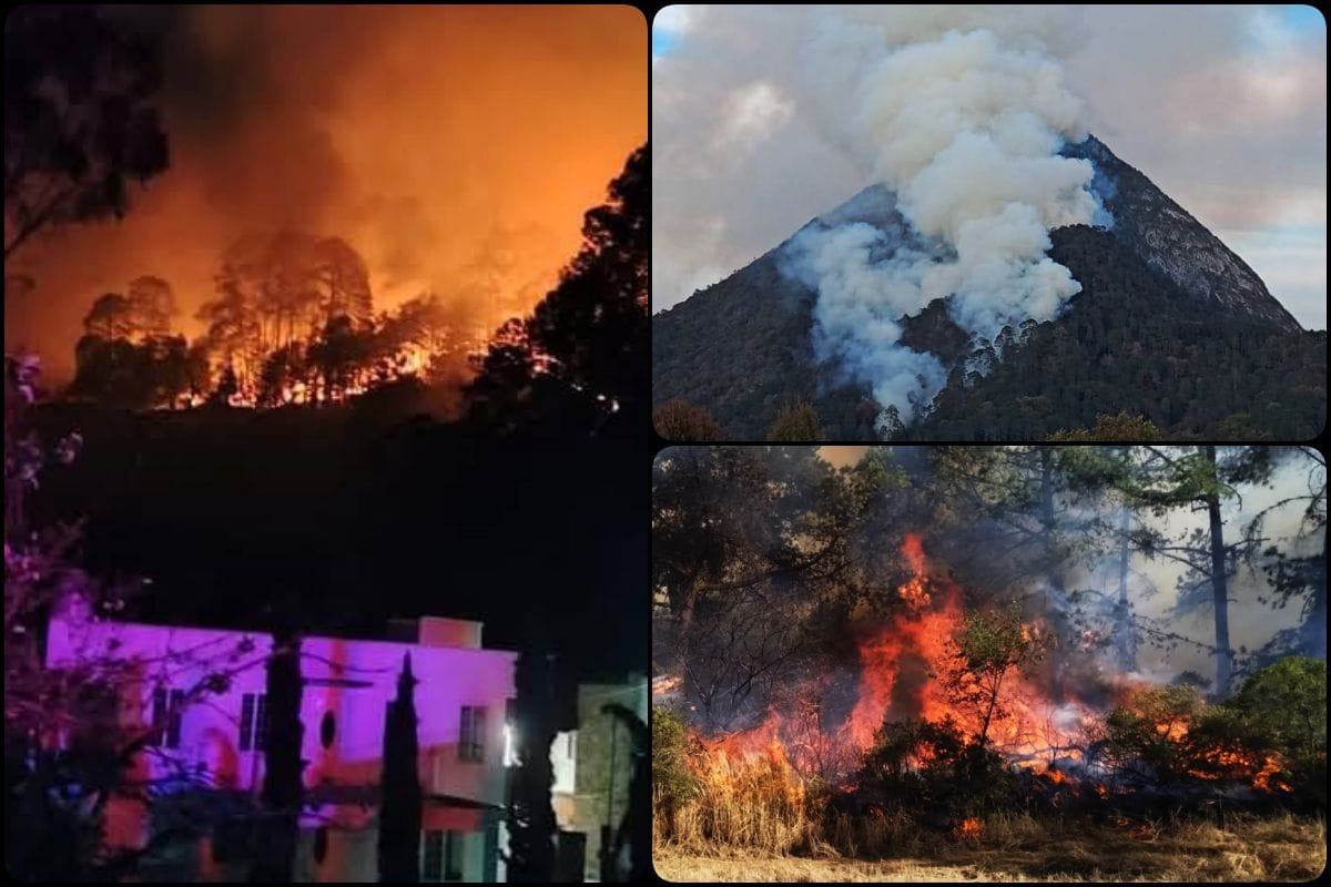 Diez incendios forestales ponen en jaque a Hidalgo en menos de 24 horas